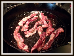 bacon sizzling