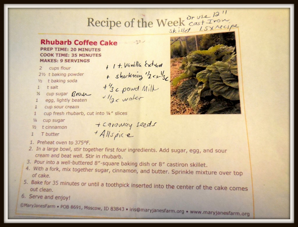 rhubarb recipe